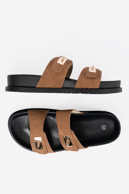 Jansnocolore marrone Pantofole donne ze d oromi AstaAkami