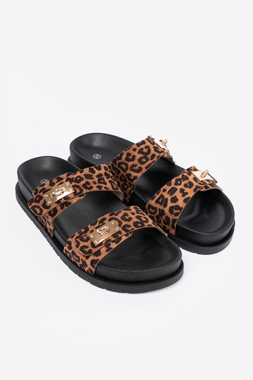 Pantofole da donna leopardato