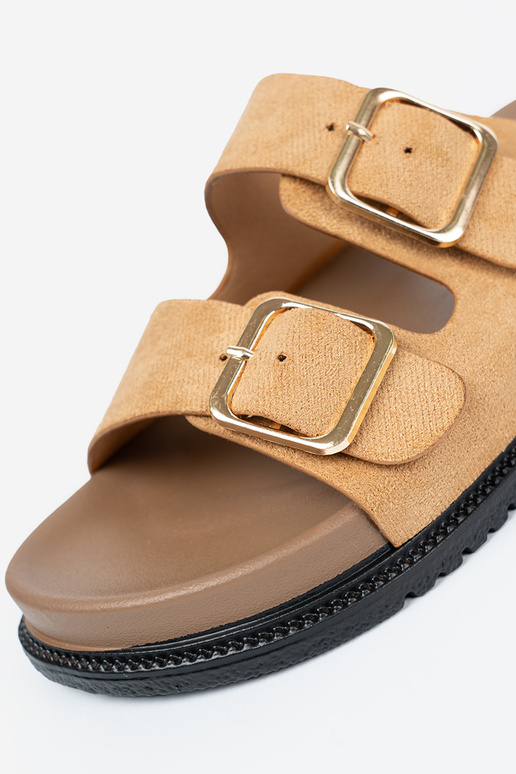 colore caramello Pantofole donne ze d oromi klamrami