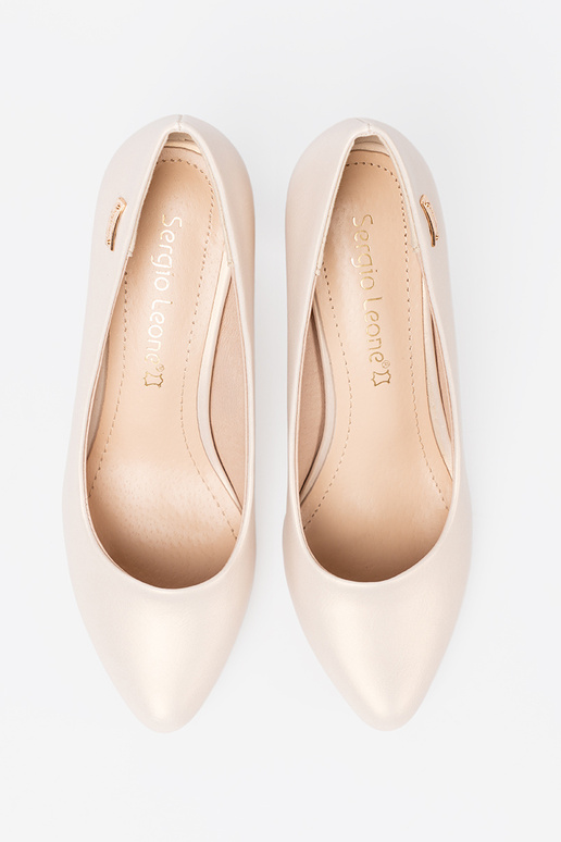Scarpe beige sul tallone Sergio Leone