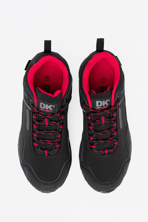 Scarponi da trekking neri impermeabili DK con dettagli rossi Scarponi da trekking neri impermeabili DK con dettagli rossi