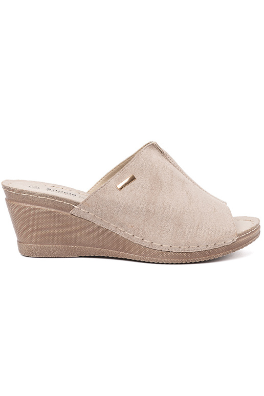 beige donne Pantofole con una piattaforma beige donne Pantofole con una piattaforma