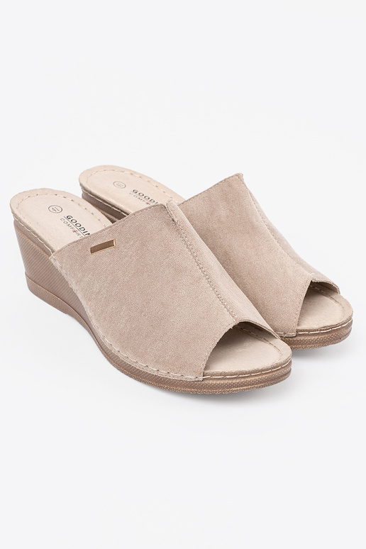 beige donne Pantofole con una piattaforma beige donne Pantofole con una piattaforma