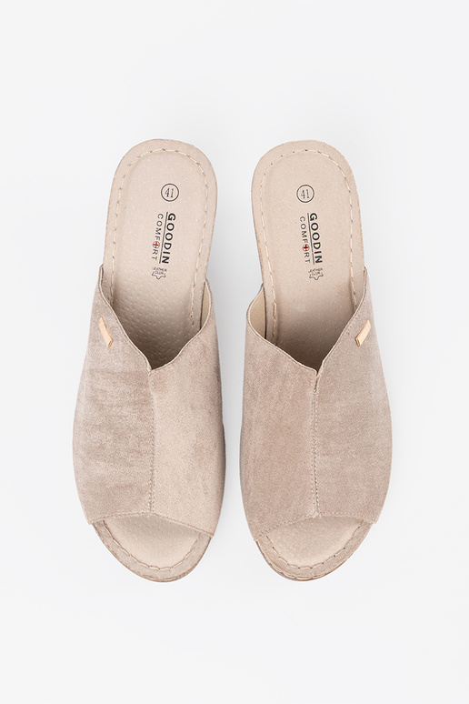 beige donne Pantofole con una piattaforma beige donne Pantofole con una piattaforma