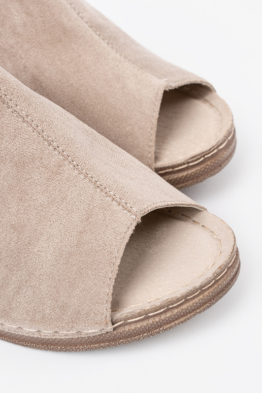 beige donne Pantofole con una piattaforma beige donne Pantofole con una piattaforma
