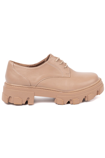 beige legato mezze scarpe con una piattaforma 2