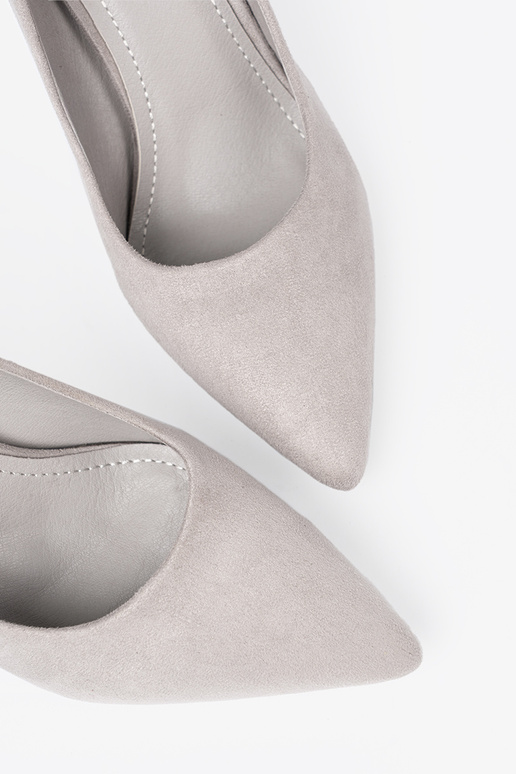 Elegantello classico colore grigio tacchi alti dalla pelle scamosciata sui tacchi alti