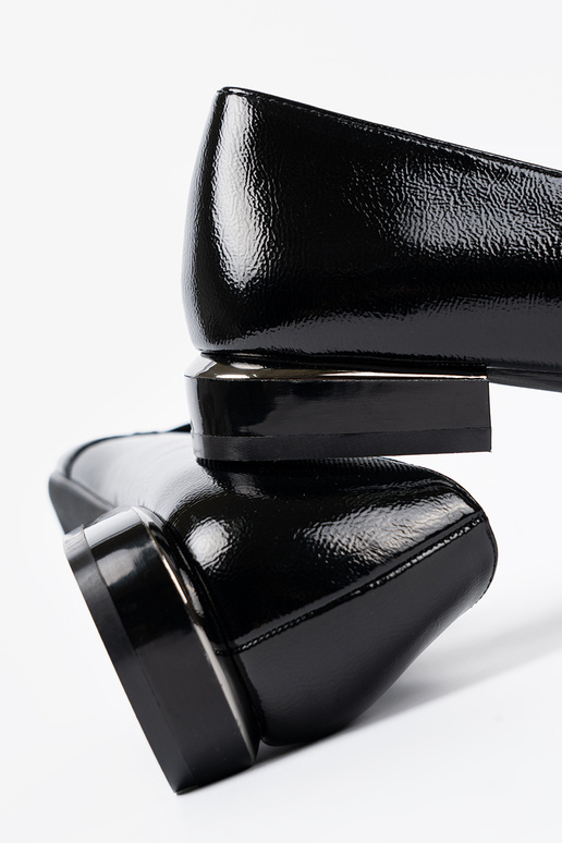 con effetto vernice mocassini con fibbia decorativa Sergio Leone con effetto vernice mocassini con fibbia decorativa Sergio Leone