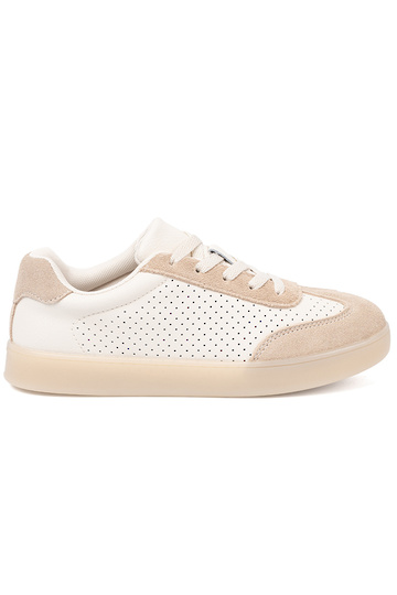 Scarpe casual da donna traforato brillantementebeige 2