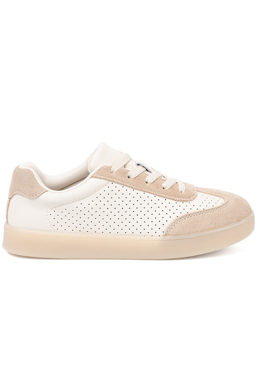 Scarpe casual da donna traforato brillantementebeige