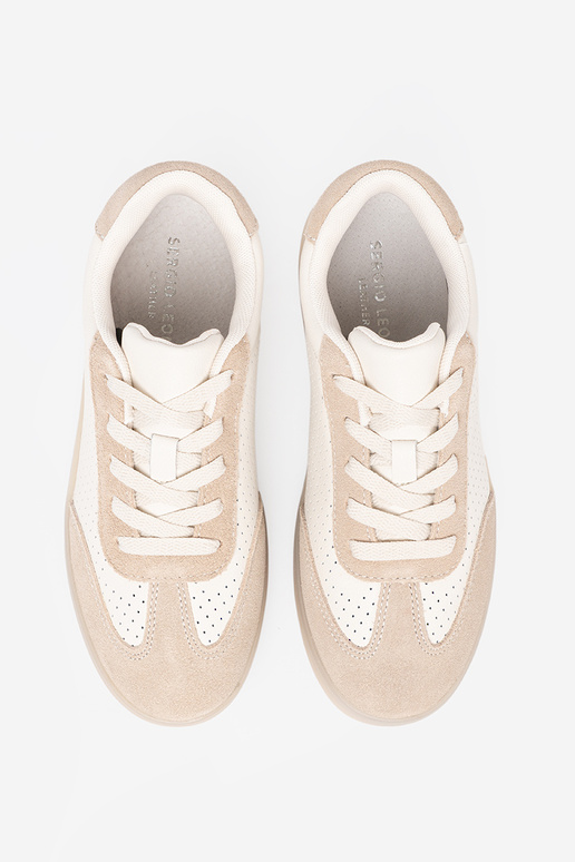 Scarpe casual da donna traforato brillantementebeige