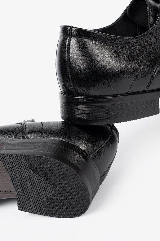 Stile elegante mezze scarpe uomini A un classicoj czerni i połysku