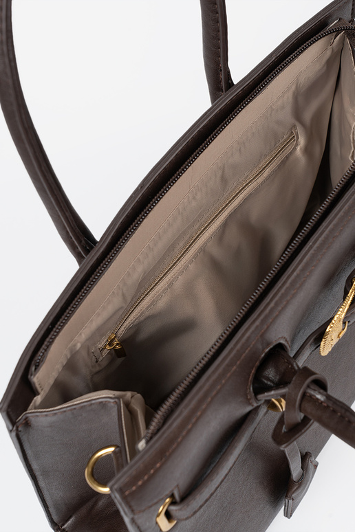 Deverrone scuro borsetta con fibbia decorativa A d orom kolorze