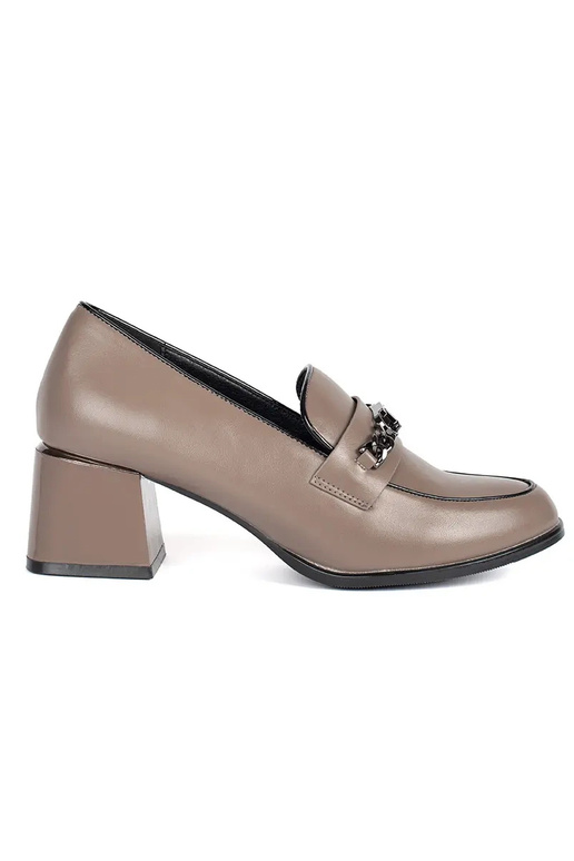 beige donne mezze scarpe sui tacchi alti