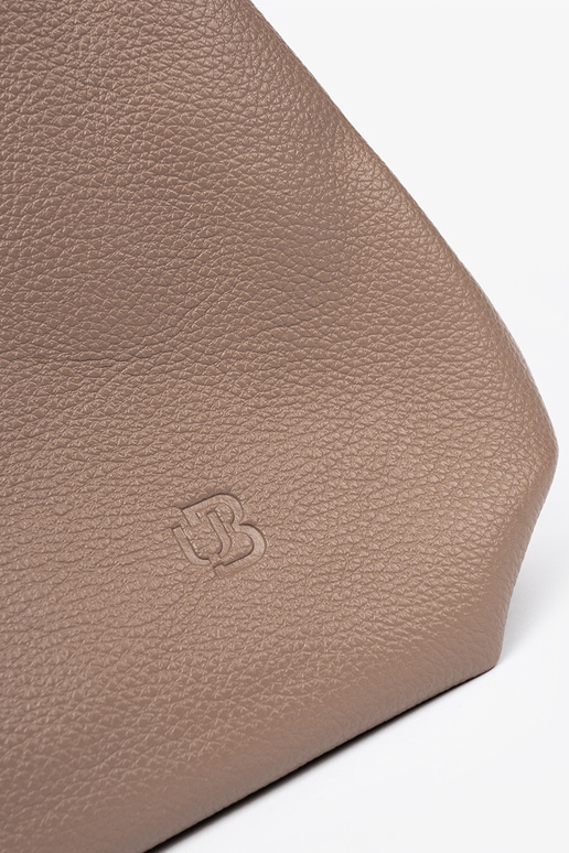 Elegante buiobeige borsetta z kosmetyczką A środku