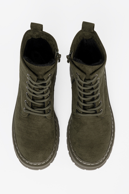 colore kaki donne Stivali z zamszoAym Aykończeniem Sergio Leone