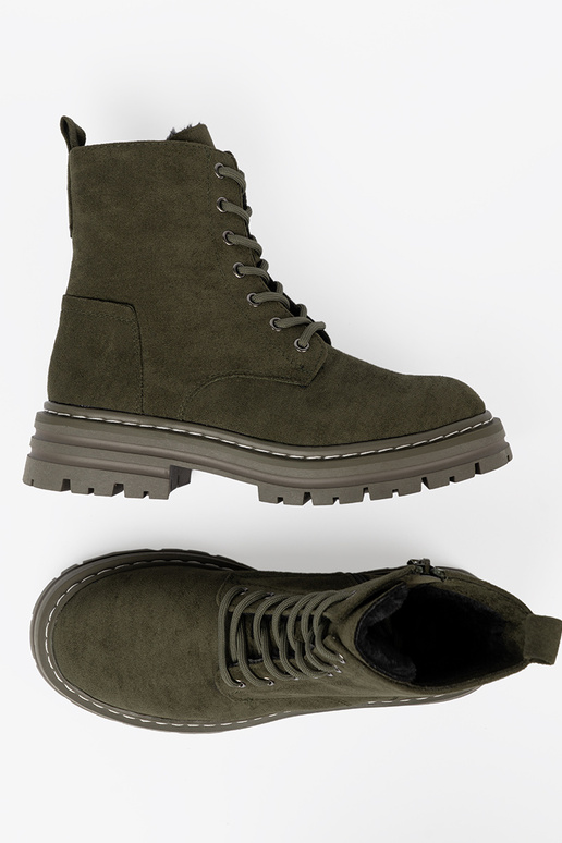 colore kaki donne Stivali z zamszoAym Aykończeniem Sergio Leone