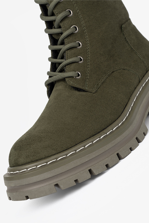 colore kaki donne Stivali z zamszoAym Aykończeniem Sergio Leone