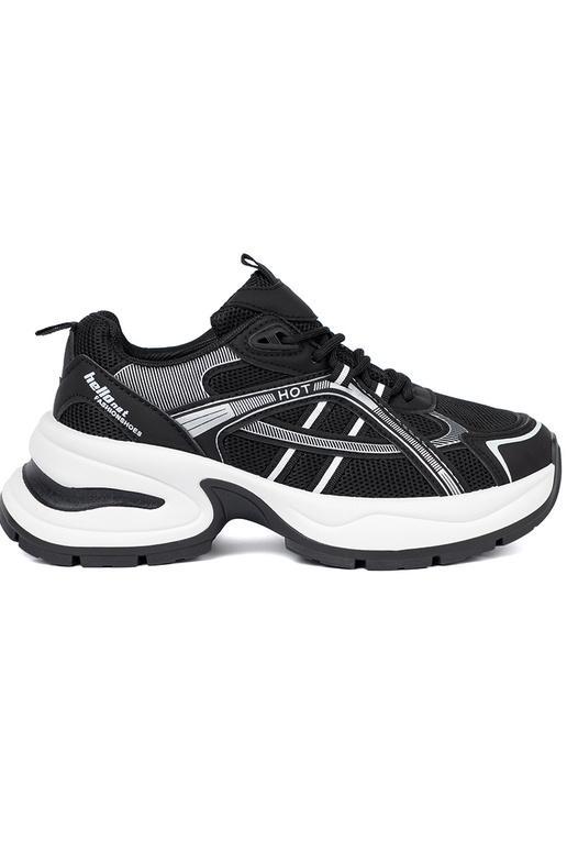 colore nero Scarpe modello sneakers z przeAieAną choleAką i masyAną białą podeszAą