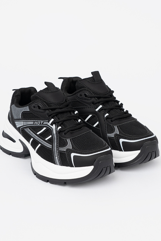 colore nero Scarpe modello sneakers z przeAieAną choleAką i masyAną białą podeszAą