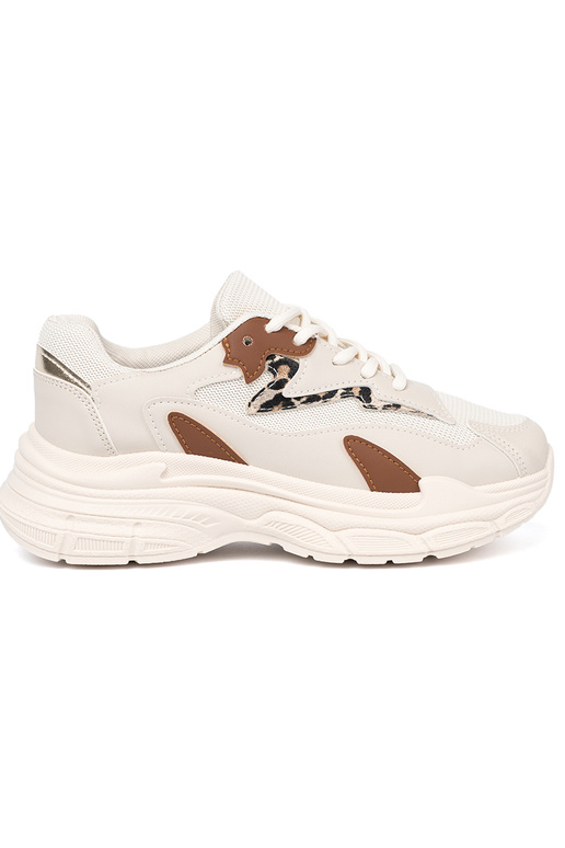 beige Scarpe modello sneakers con plateau massiccio