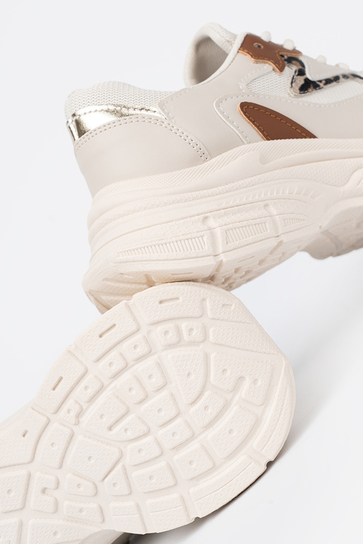 beige Scarpe modello sneakers con plateau massiccio