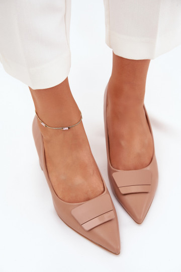 Scarpe con i tacchi con ornamenti beige Celira 2