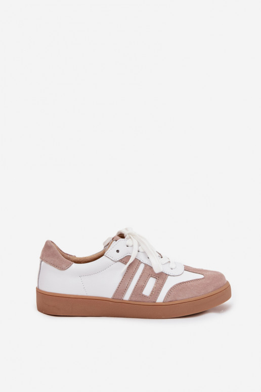 Pelle Scarpe modello sneakers Femminile Vinceza 79557 Bianco-beige