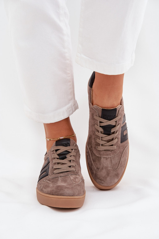 dalla pelle scamosciata Scarpe modello sneakers Femminile Vinceza 79557 beige dalla pelle scamosciata Scarpe modello sneakers Femminile Vinceza 79557 beige