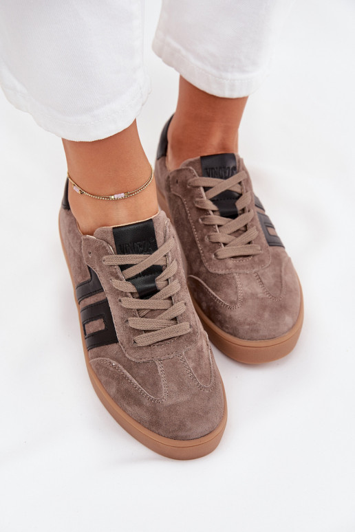 dalla pelle scamosciata Scarpe modello sneakers Femminile Vinceza 79557 beige dalla pelle scamosciata Scarpe modello sneakers Femminile Vinceza 79557 beige