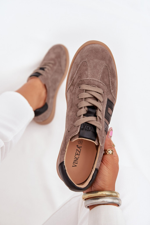 dalla pelle scamosciata Scarpe modello sneakers Femminile Vinceza 79557 beige dalla pelle scamosciata Scarpe modello sneakers Femminile Vinceza 79557 beige