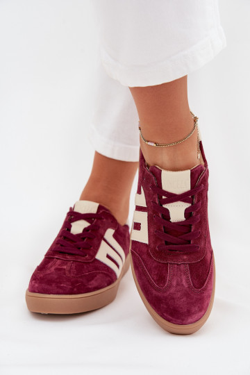 Scarpe sportive in camoscio da donna "Vinceza 79557" colore bordeaux 2
