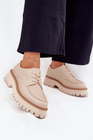 scarpe mocassini da donna Con un pizzo Big Star NN274053 beige 2