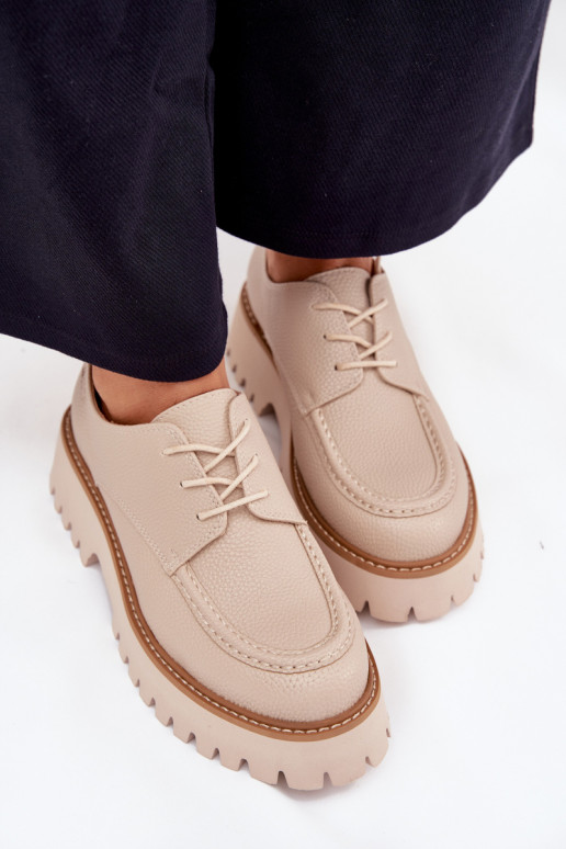 scarpe mocassini da donna Con un pizzo Big Star NN274053 beige