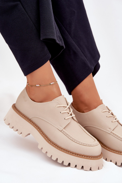 scarpe mocassini da donna Con un pizzo Big Star NN274053 beige