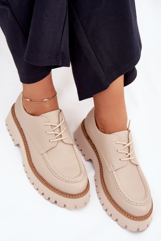 scarpe mocassini da donna Con un pizzo Big Star NN274053 beige