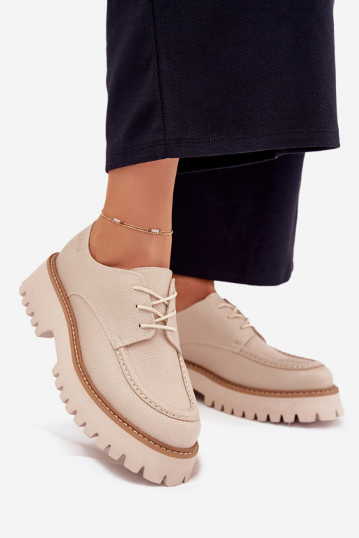 scarpe mocassini da donna Con un pizzo Big Star NN274053 beige