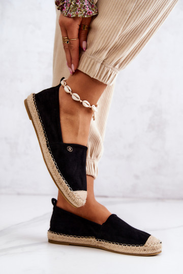 Femminile Espadrillas in pelle scamosciata colore nero Joaquin 2