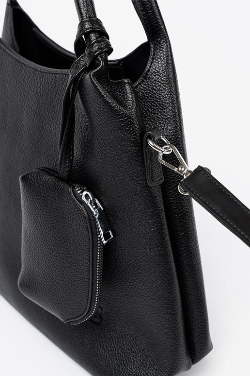 Elegante nero borsetta z kosmetyczką A środku