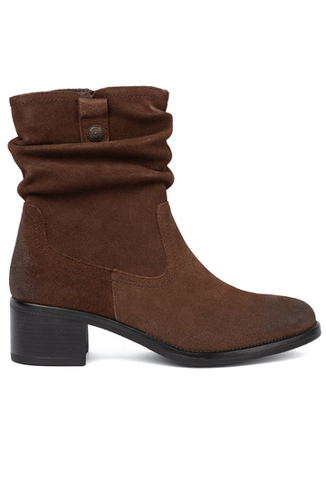 colore marrone pelle scarpe con un top arricciato Sergio Leone 2