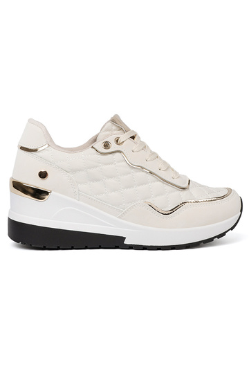 beige Scarpe modello sneakers z połyskującymi d oromi akcentami 2