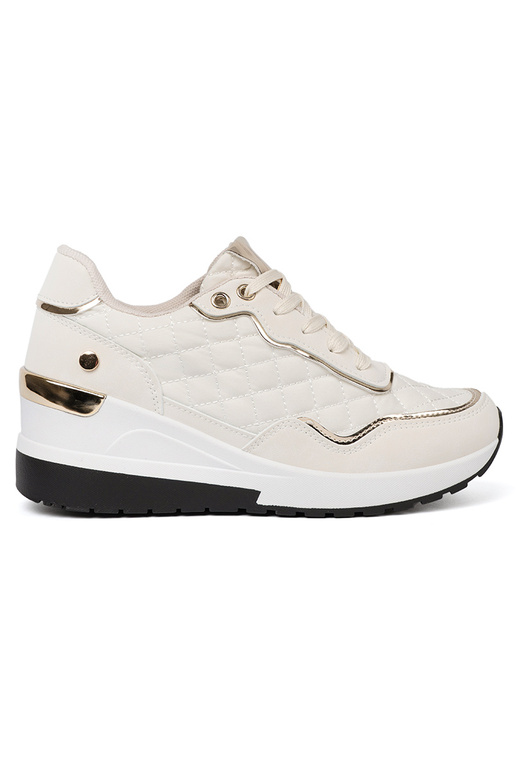 beige Scarpe modello sneakers z połyskującymi d oromi akcentami