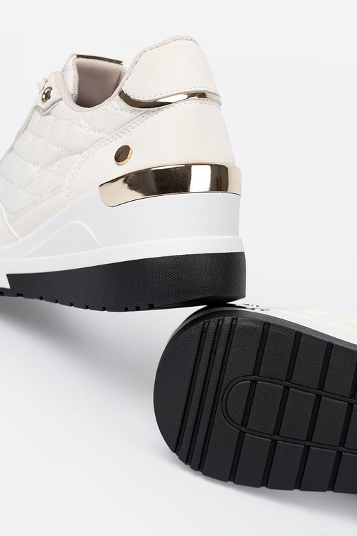 beige Scarpe modello sneakers z połyskującymi d oromi akcentami