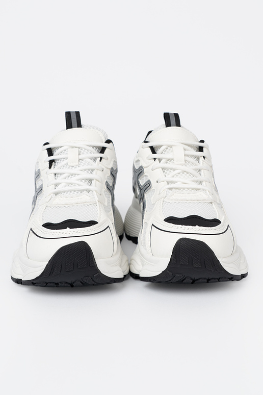 Bianco-colore nero conveniente Scarpe modello sneakers con rete