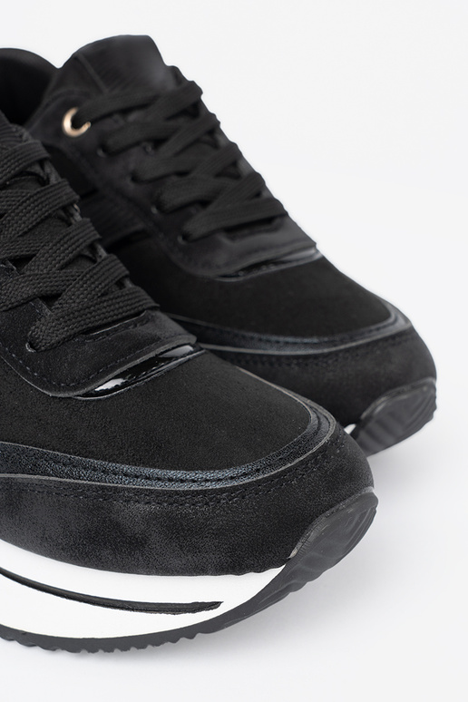 NoAoczesne colore nero Scarpe modello sneakers z połyskującymi AstaAkami