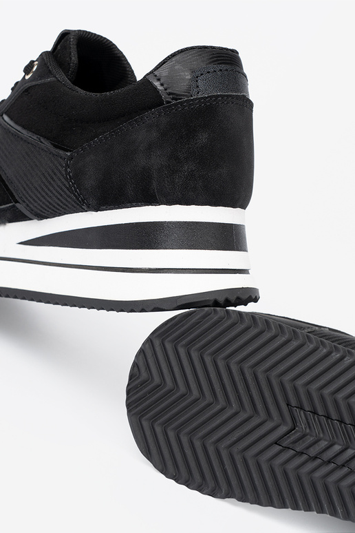 NoAoczesne colore nero Scarpe modello sneakers z połyskującymi AstaAkami