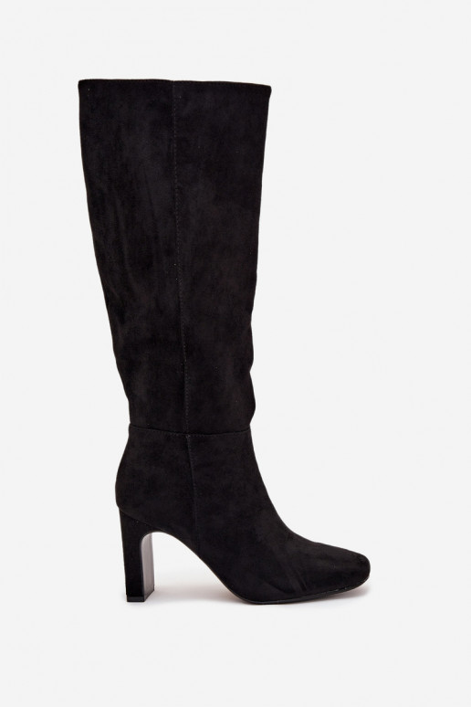 stivali da donna con i tacchi riscaldamento colore nero Zamira