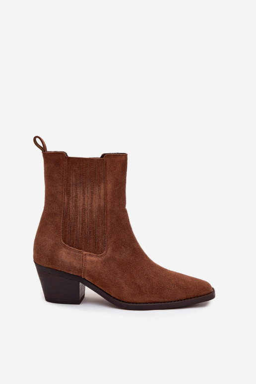 dalla pelle scamosciata Stivali con riscaldamento interno colore marrone Arelia