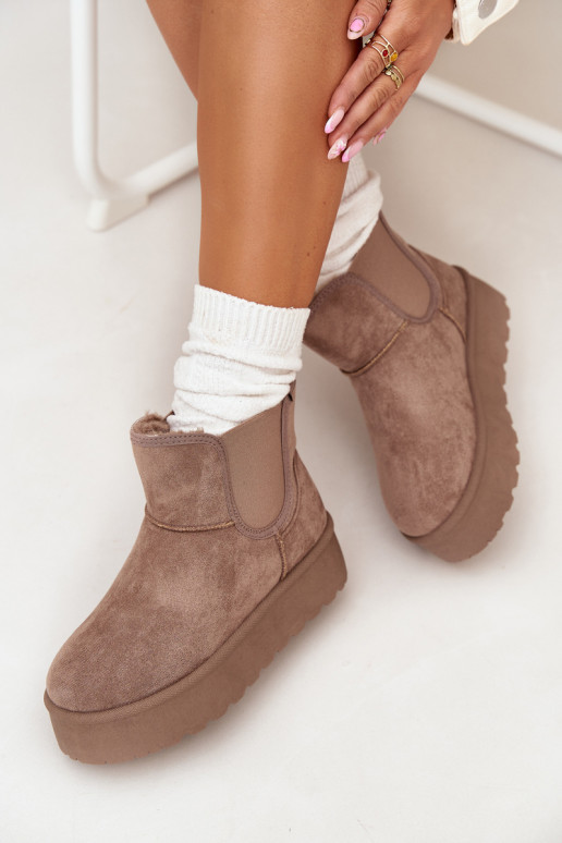 Femminile Stivali da neveElastyczną INstaAką colore kaki Kiora