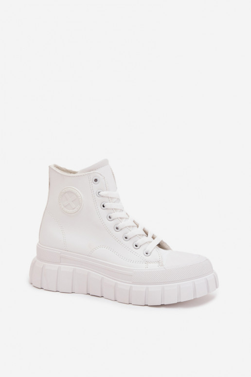 riscaldamento scarpe per il tempo libero con suola Femminile con una piattaforma Serratura Colore bianco Sarira